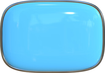 3D square button Illustration.