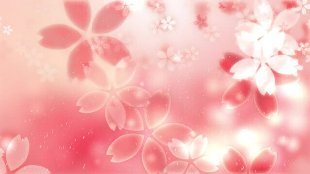 桜の花が舞うループアニメーション【季節の素材・春】