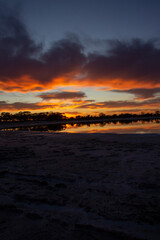 Fototapeta premium Sunrise on Inland lake