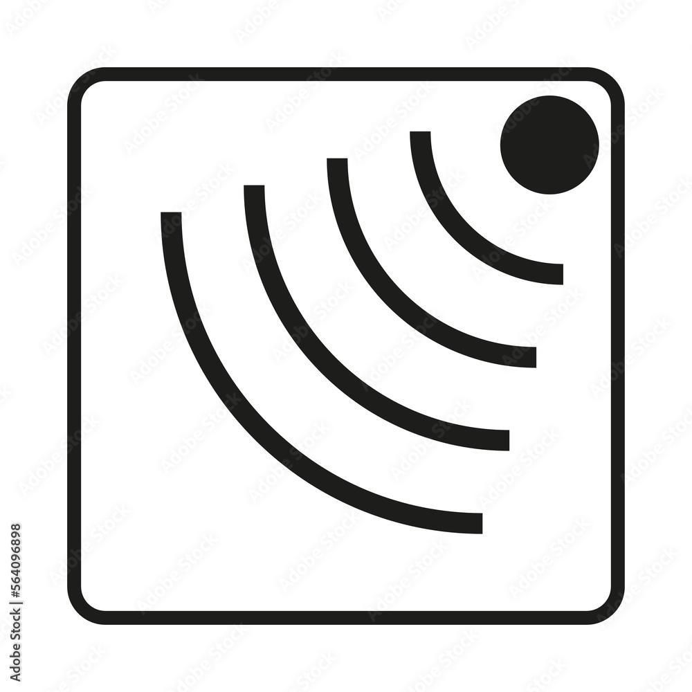 Poster wifi icon frame in minimalistic style. vector illustration.