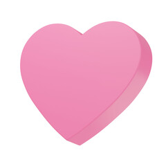 rendering 3d of shape of a pink heart
