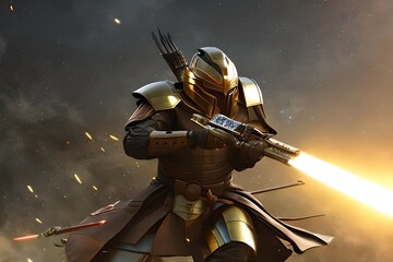 Futuristic Sci-fi Samurai in Desolate land HD 5