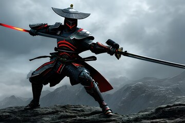 Futuristic Sci-fi Samurai HD in Desolate land 3