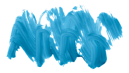 light blue brush isolated on transparent background blue watercolor,png