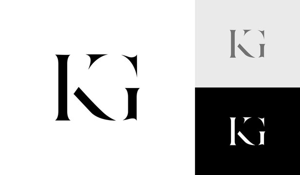 Letter KG initial monogram logo design vector