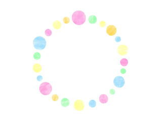 水玉のフレームのイラスト
