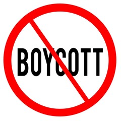 No boycott sign icon, prohibited sign symbol icon 