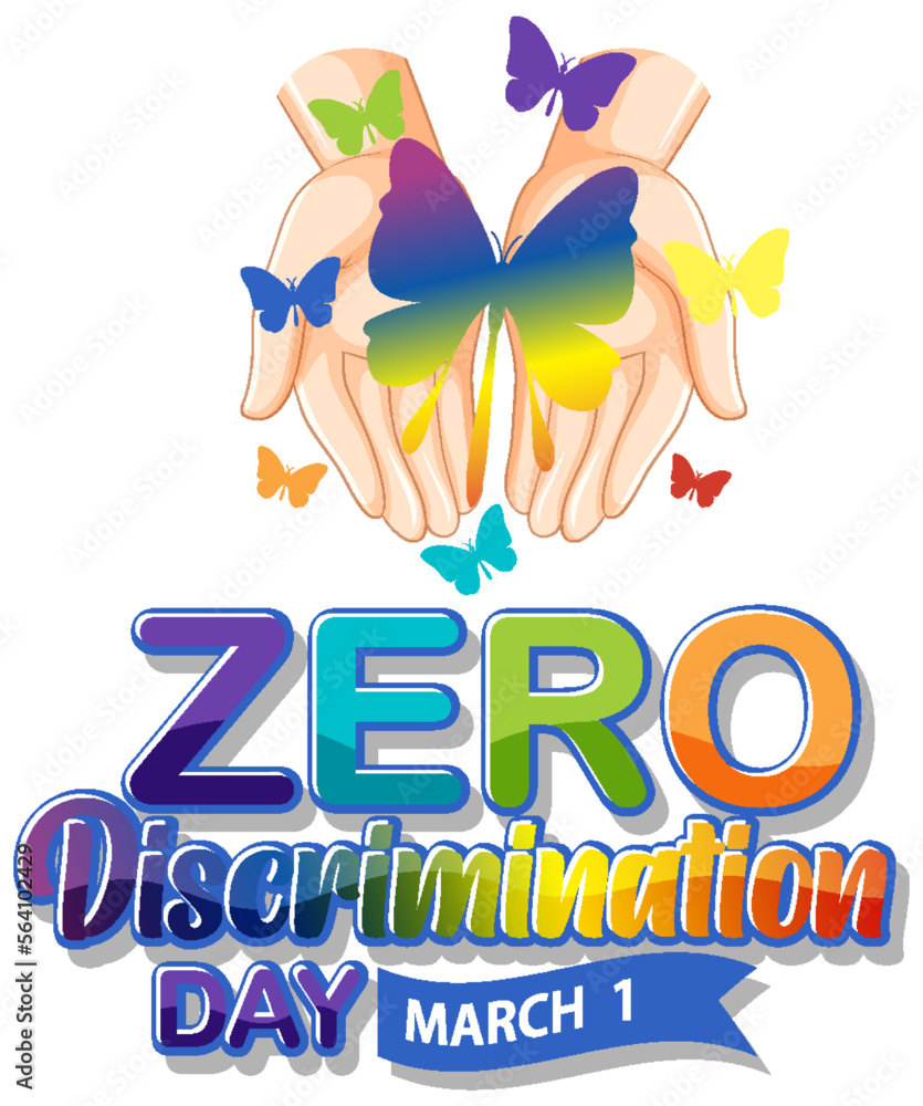 Canvas Prints zero discrimination day banner design