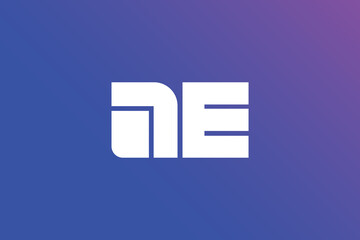 Creative and professional initial letter a e logo design template on blue background