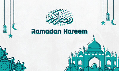 mosque banner icon vector design