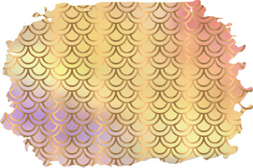 Brush background with bright gradient mermaid scales pattern