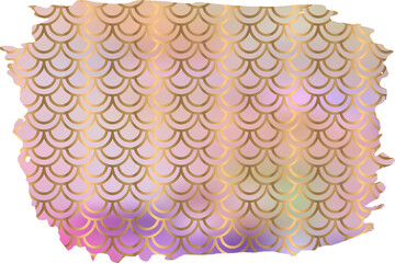 Brush background with bright gradient mermaid scales pattern
