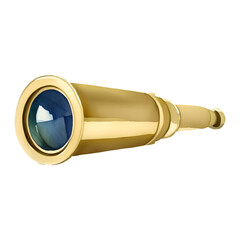 telescope hand drawn with watercolor painting style illustration