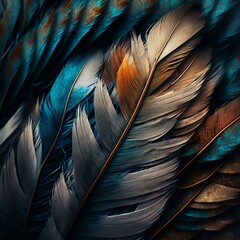 Feathery Textured Background (generative AI)