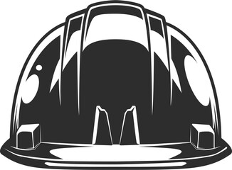 Business builder hard hat from new construction and remodeling house in vintage monohrome style illustration