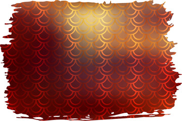 Brush background with colorful gradient mermaid scales pattern ornament