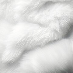 Luxurious White Fur Textured Background (generative AI)