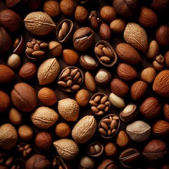 Nuts Textured Background (generative AI)