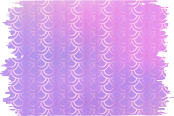 Brush background with gradient pink color mermaid scales pattern