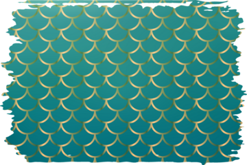 Brush background with green gradient mermaid scales pattern