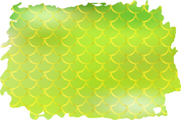 Brushed background with light green gradient mermaid scales pattern