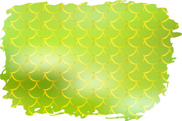 Brushed background with light green gradient mermaid scales pattern
