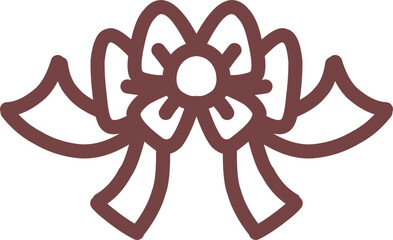 line art ribbon bow. Ribbon bow line art cartoon. Ribbon outline