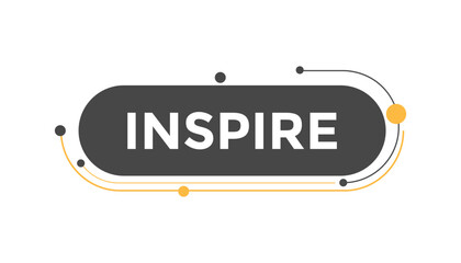 Inspire button web banner templates. Vector Illustration