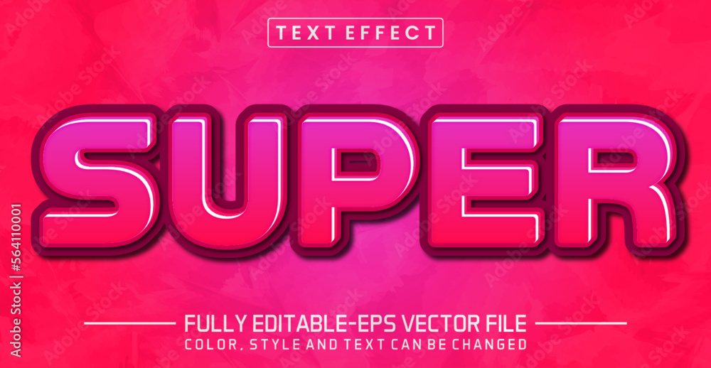 Poster super text editable style effect