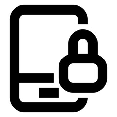 Mobile Lock line icon