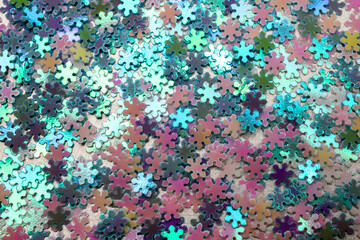 背景素材　可愛い小さな雪の小物