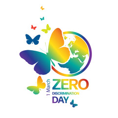 zero discrimination day. poster ,logo, template design 