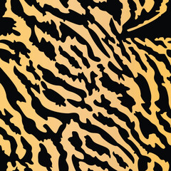 Seamless pattern with tiger stripes. Tiger print vector