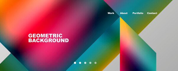 Minimalist geometric abstract background with fluid gradients. Vector Illustration For Wallpaper, Banner, Background, Card, Book Illustration, landing page