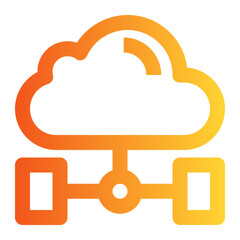 Binary Cloud gradient icon