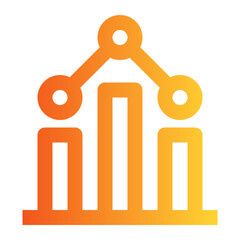 Curve Graph gradient icon