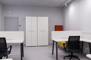 Empty office after renovation with new furniture