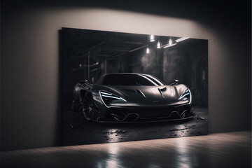 The Black Beast: Unleash the Power of this Awesome Supercar Illustration