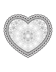 Love background. Love heart. Page for coloring book, greeting card. Pattern for Valentine day. heart. heart vector. love symbol vector. floral heart acanthus leaf pattern.  Card with a heart.