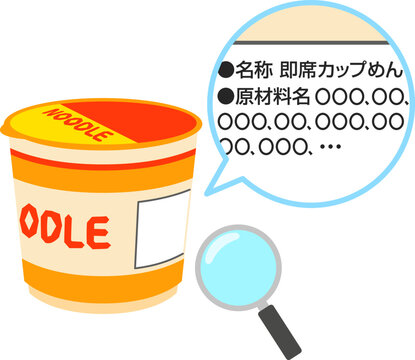 カップ麺の原材料表示