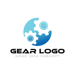 Gear Logo Design Concepts. Mechanical Gear Logo Template Vector. Icon Symbol