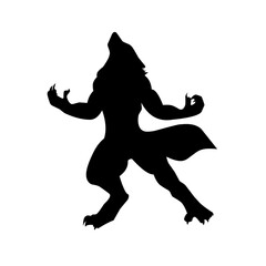 silhouette graphic vector illustration of wolf, perfect for icon