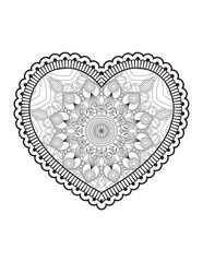 Love background. Love heart. Page for coloring book, greeting card. Pattern for Valentine day. heart. heart vector. love symbol vector. floral heart acanthus leaf pattern.  Card with a heart.