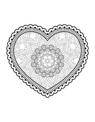 Love background. Love heart. Page for coloring book, greeting card. Pattern for Valentine day. heart. heart vector. love symbol vector. floral heart acanthus leaf pattern.  Card with a heart.