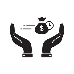 fast money icon, finance thin line symbol for web and mobile phone on white background