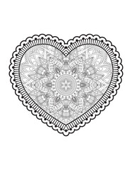 Love background. Love heart. Page for coloring book, greeting card. Pattern for Valentine day. heart. heart vector. love symbol vector. floral heart acanthus leaf pattern.  Card with a heart.