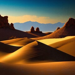 Fototapeta na wymiar Sunset in the desert