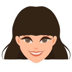 smiling happy woman illustration