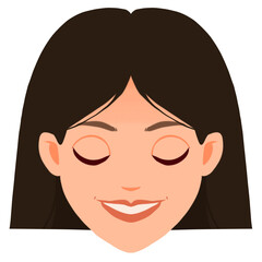 smiling happy woman illustration
