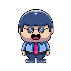illustration vector graphic of cute manager, perfect for avatar, logo, and icon.